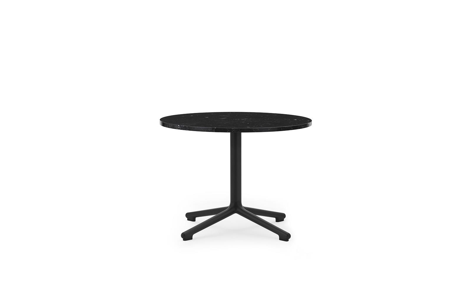 Lunar Table H45 cm Alu/Marble