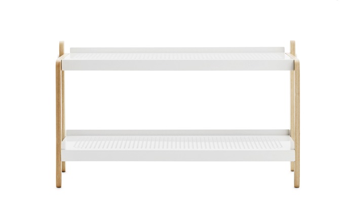 Sko Shoe Rack in white - Industrial style hallway storage