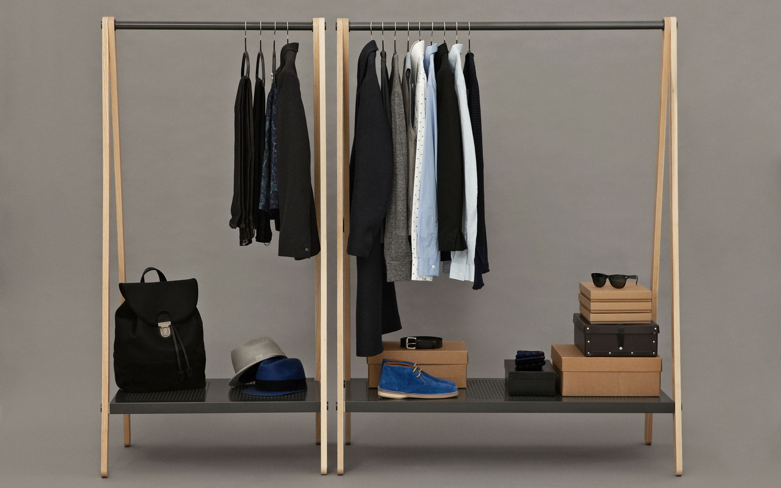 Toj Clothes Rack | Stylish wardrobe furniture in grey ...
