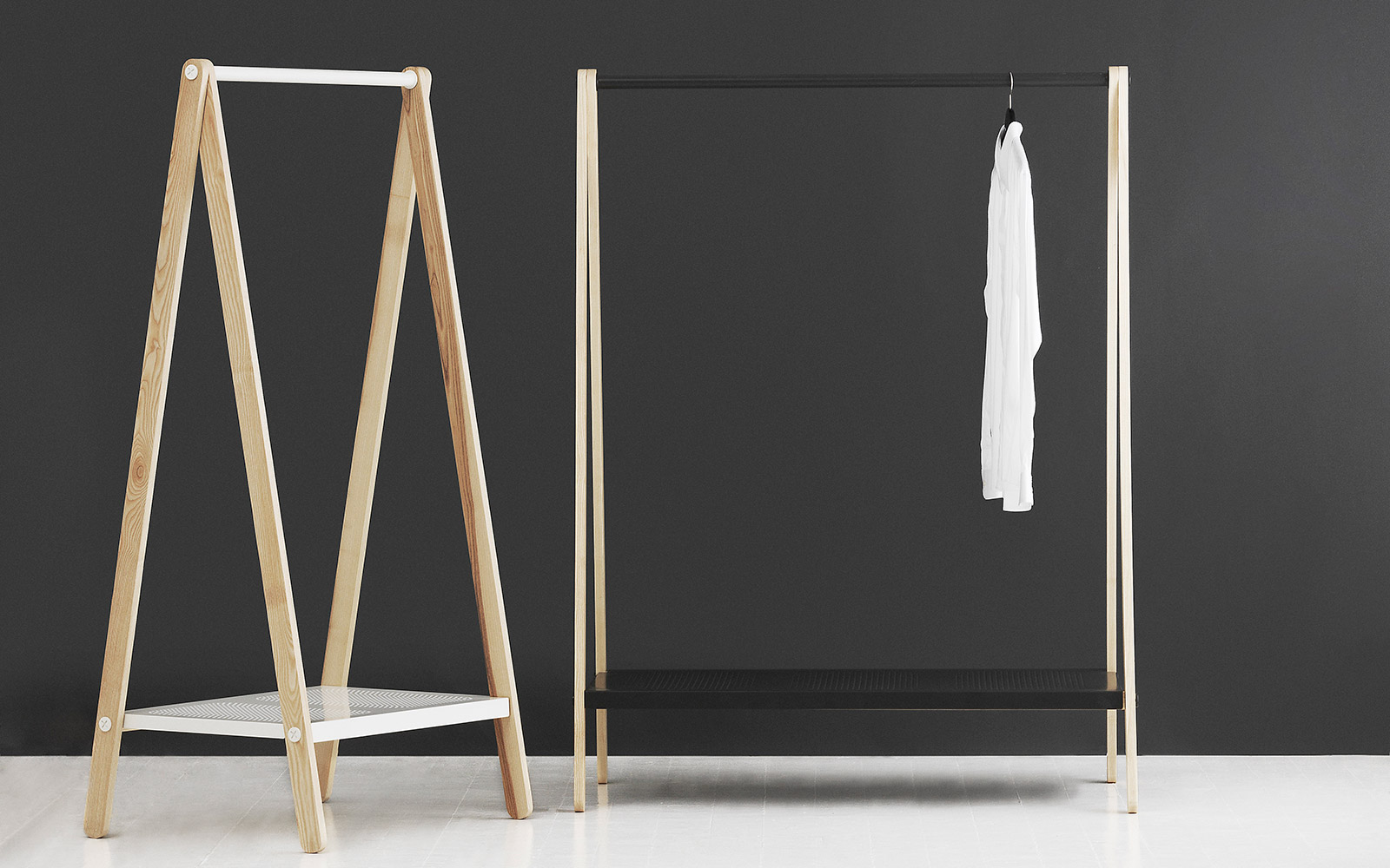 Small wardrobe with shelves Keep your closet in shape by treating it like a small room. Pay attention to lighting, wall color, and floor coverings. Pay attention to lighting, wall color, and floor coverings. (Image credit: Macy's).