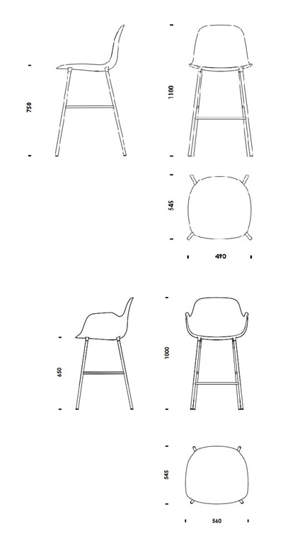 Form Bar Chair pictogram - Normann Copenhagen