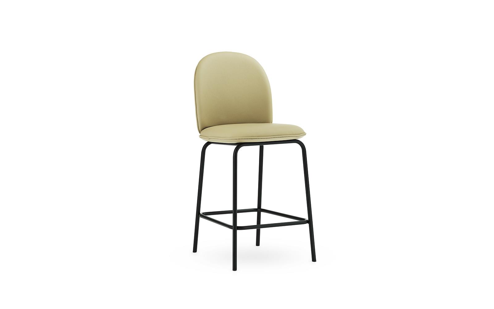 Ace Bar Chair 65 cm Upholstery Black Steel1