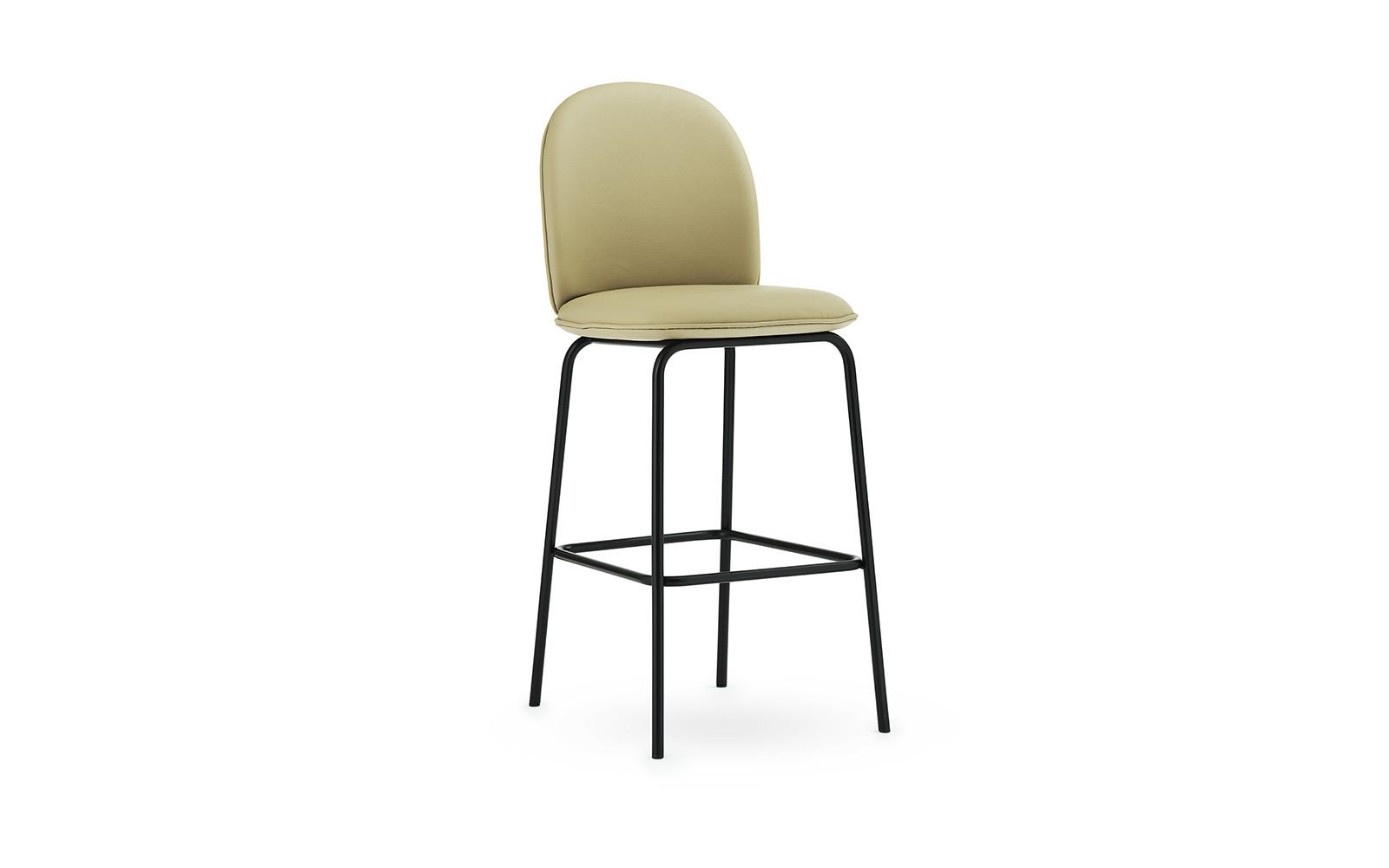Ace Bar Chair 75 cm Upholstery Black Steel1