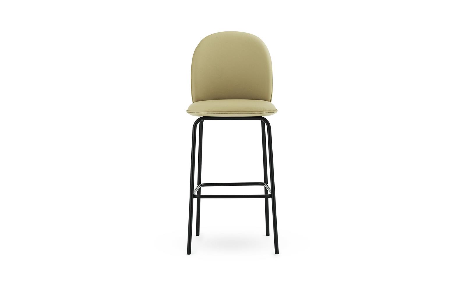 Ace Bar Chair 75 cm Upholstery Black Steel2