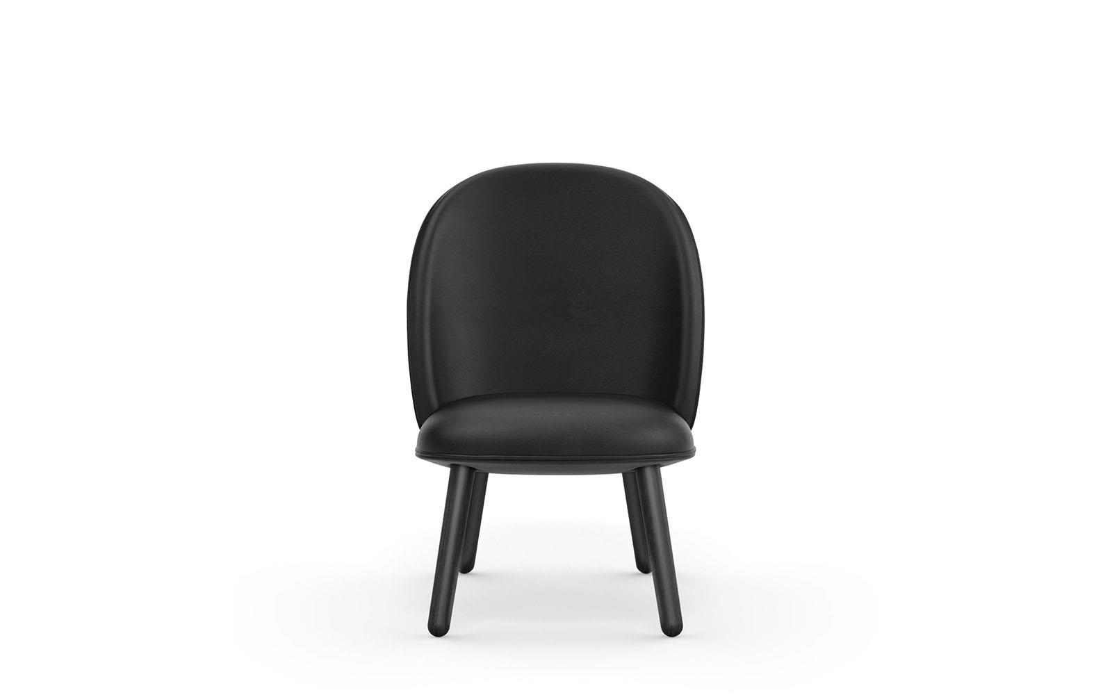 Ace Lounge Chair Upholstery Black Oak2