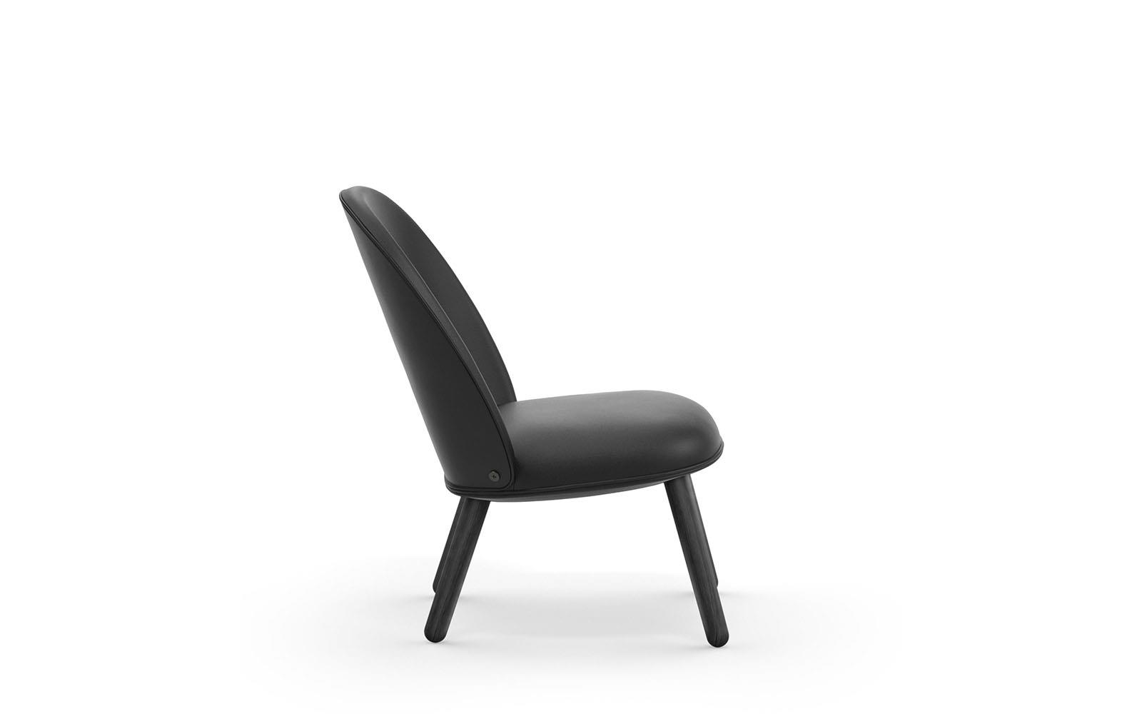 Ace Lounge Chair Upholstery Black Oak3