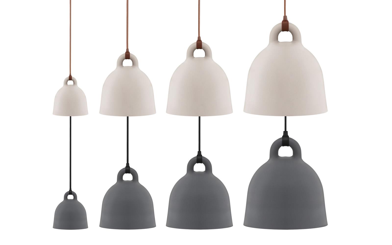 designer hård badning Bell Lamp large | A robust and minimalistic ceiling lamp in matte grey