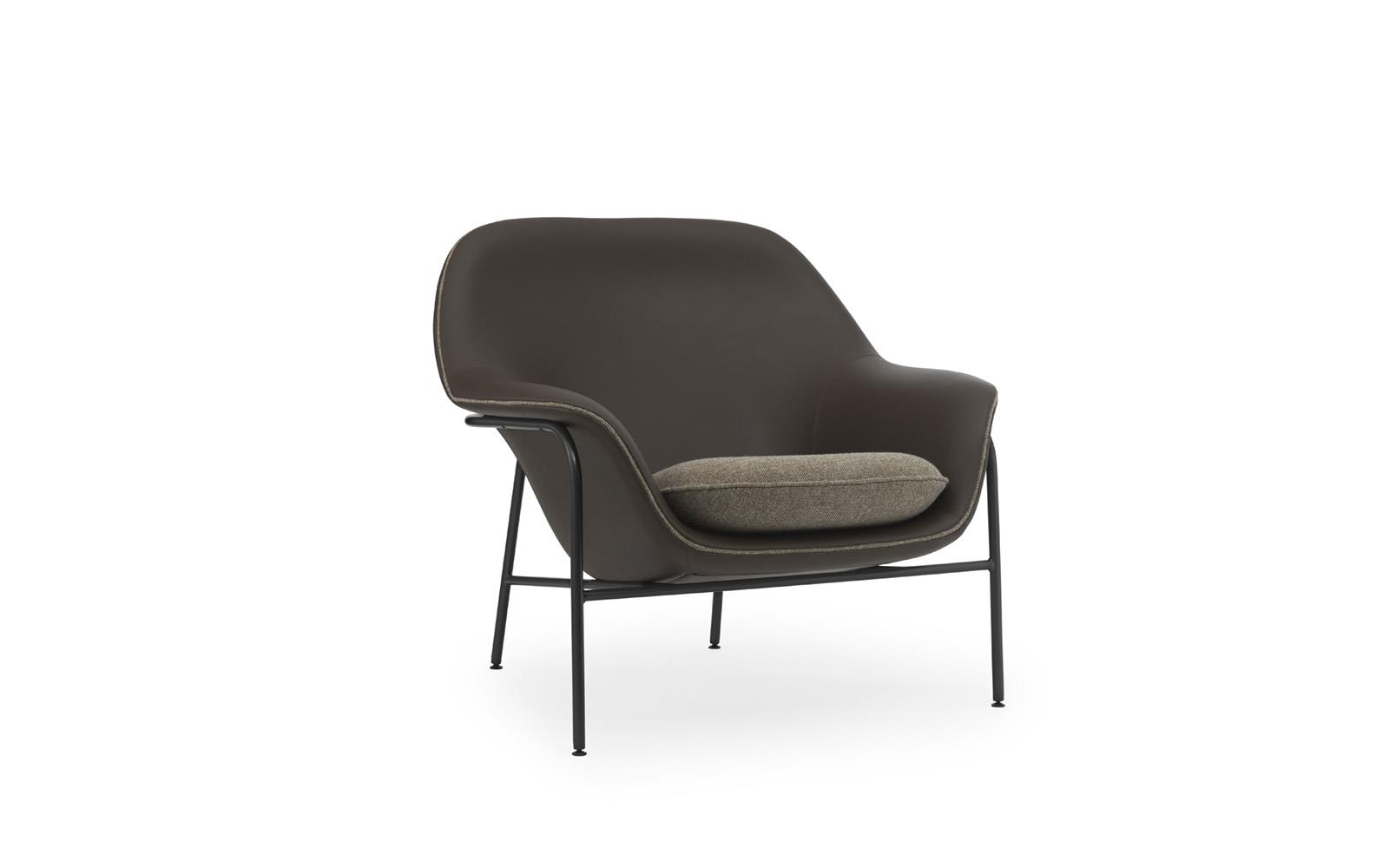 Drape Lounge Chair Low Black Steel1