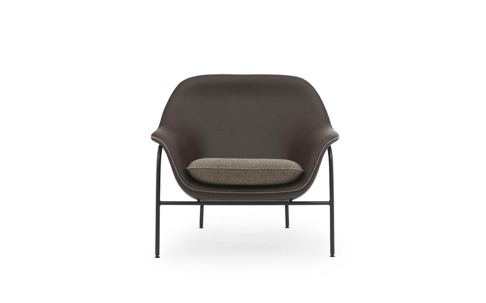 Drape Lounge Chair Low Black Steel2