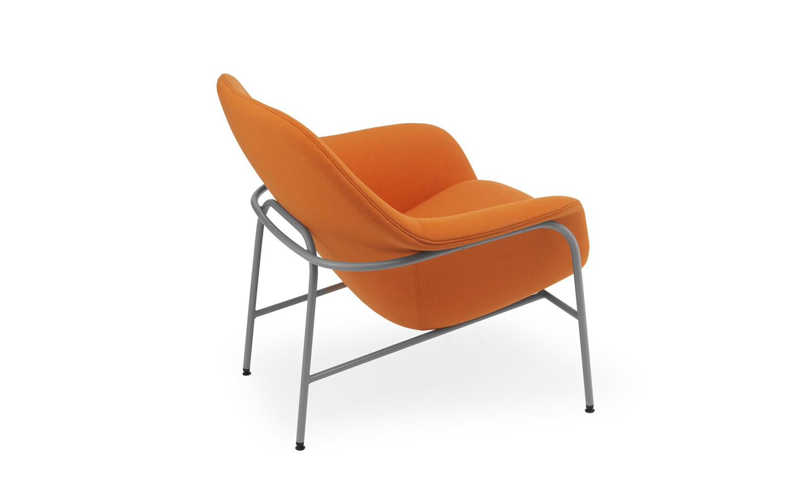 Drape Lounge Chair Low Grey Steel4