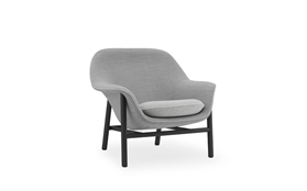 Drape Lounge Chair Low Black Oak1