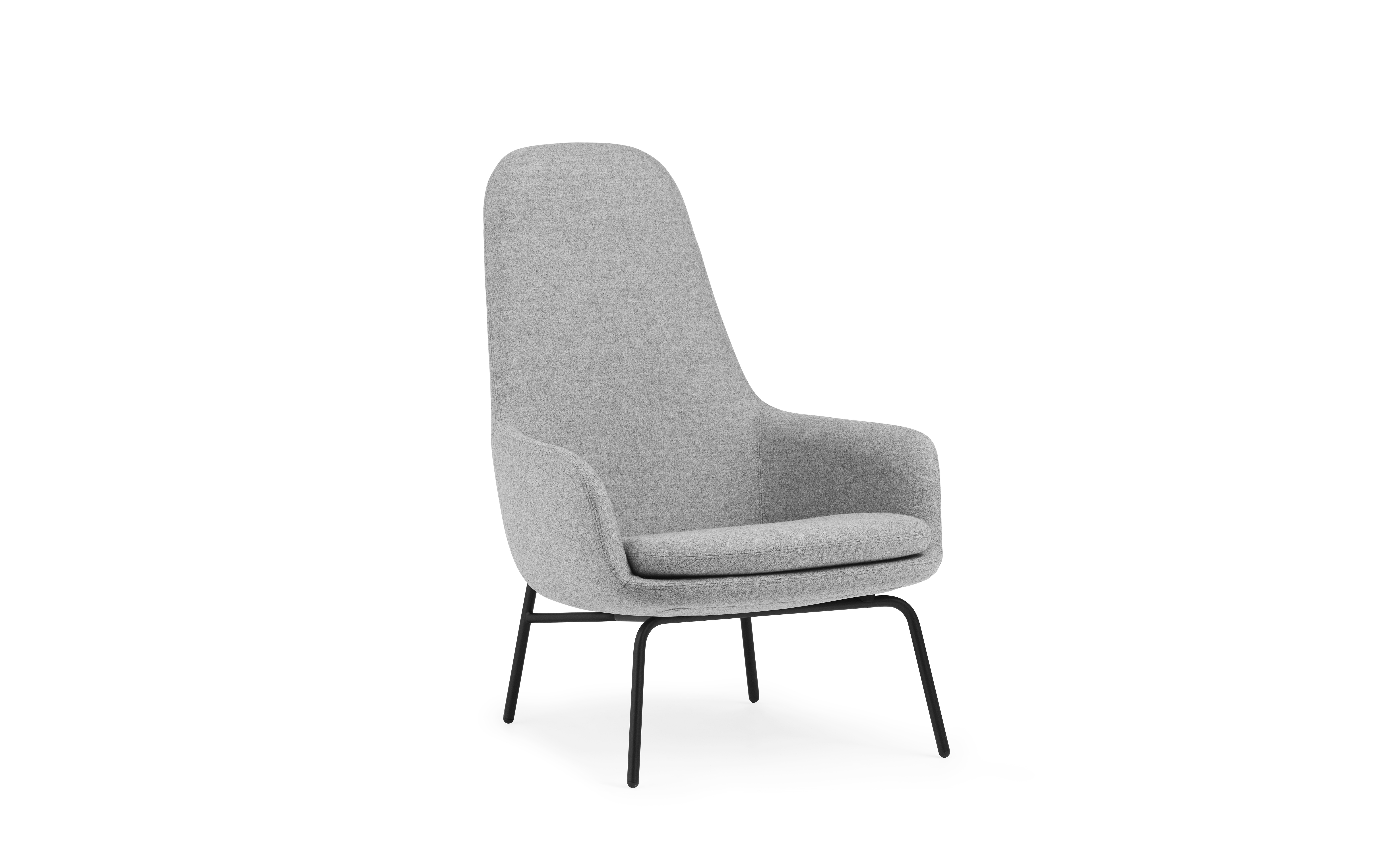 Era Lounge Chair High Black Steel1