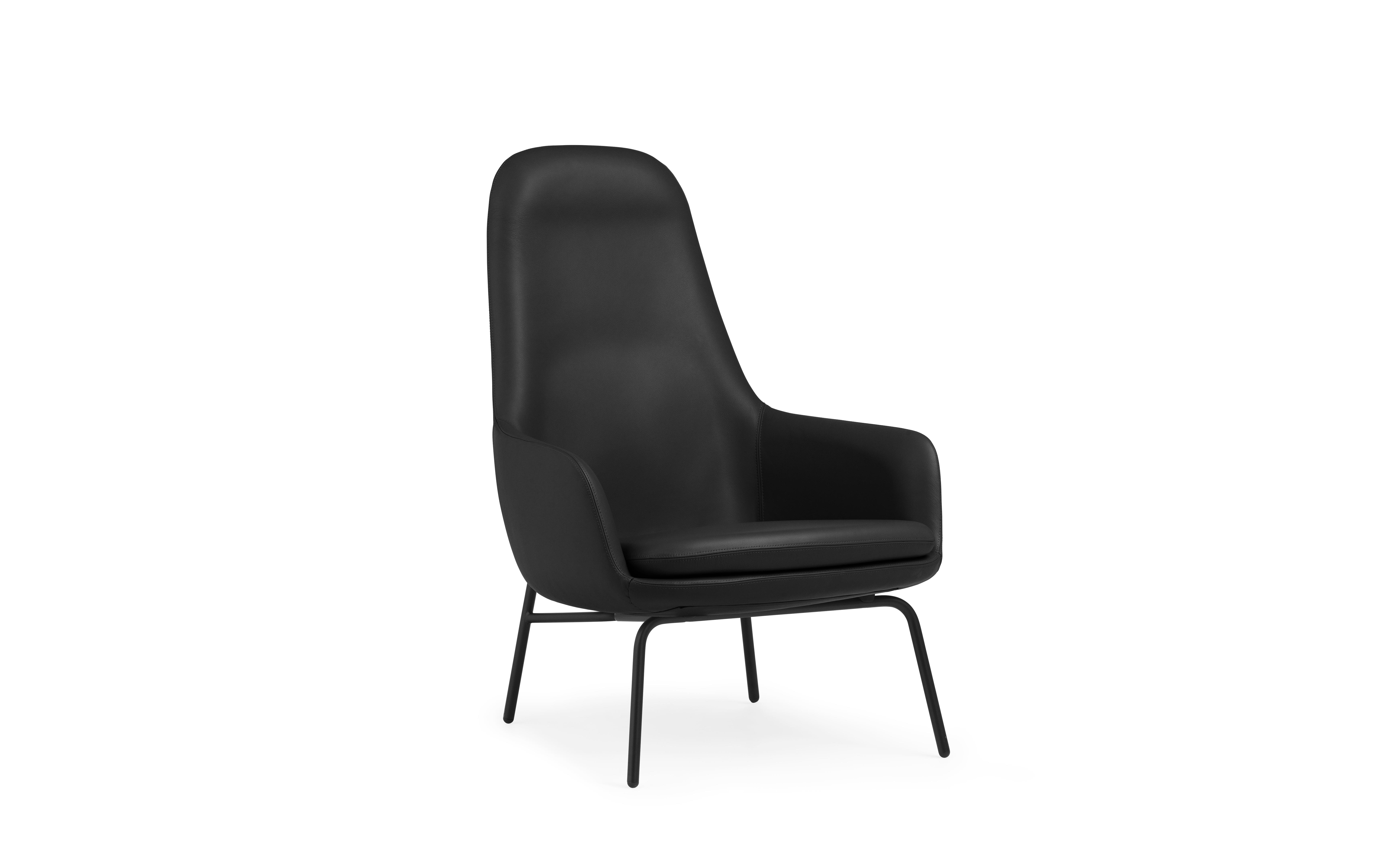 Era Lounge Chair High Black Steel1