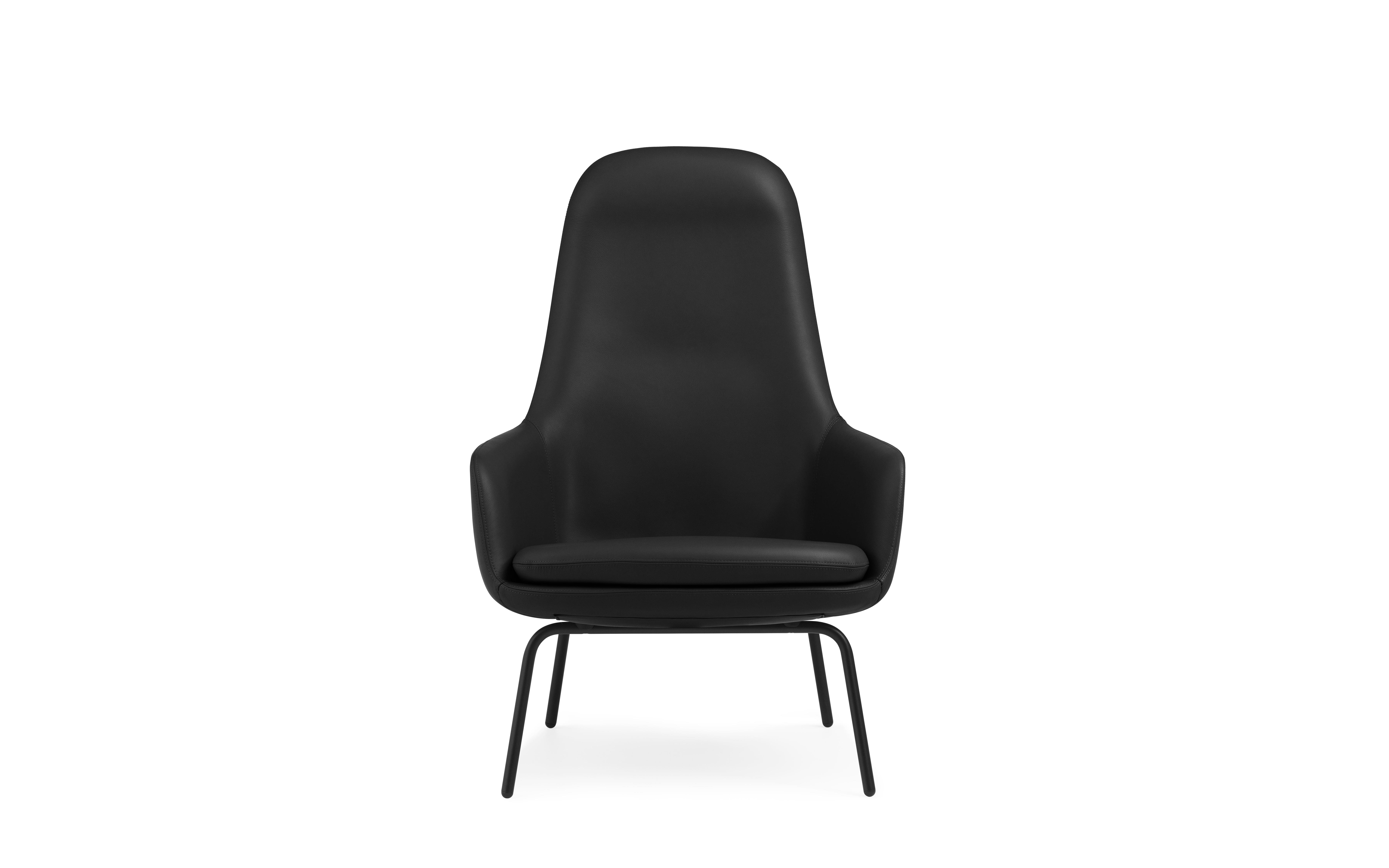Era Lounge Chair High Black Steel2
