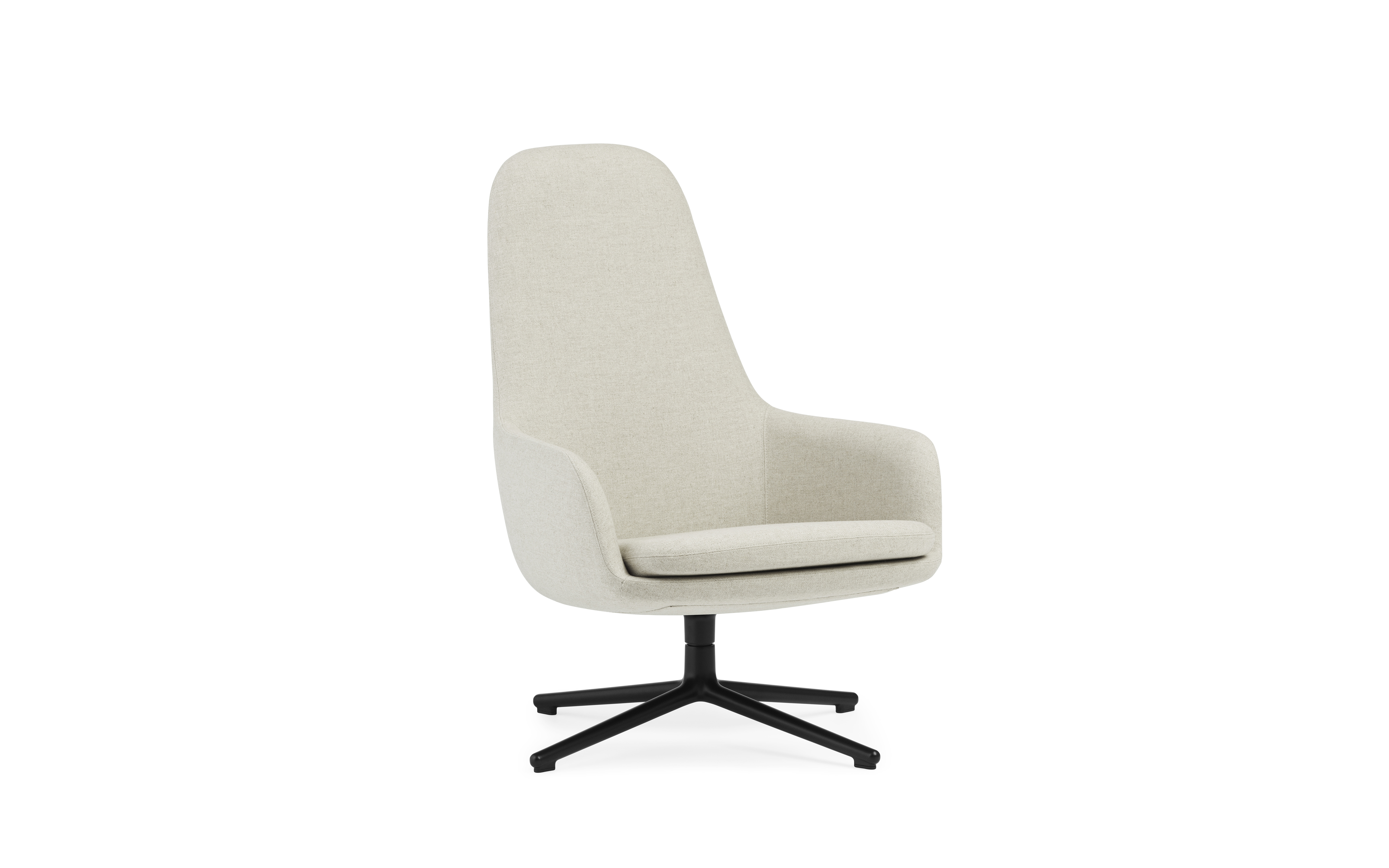Era Lounge Chair High Swivel Black Alu1
