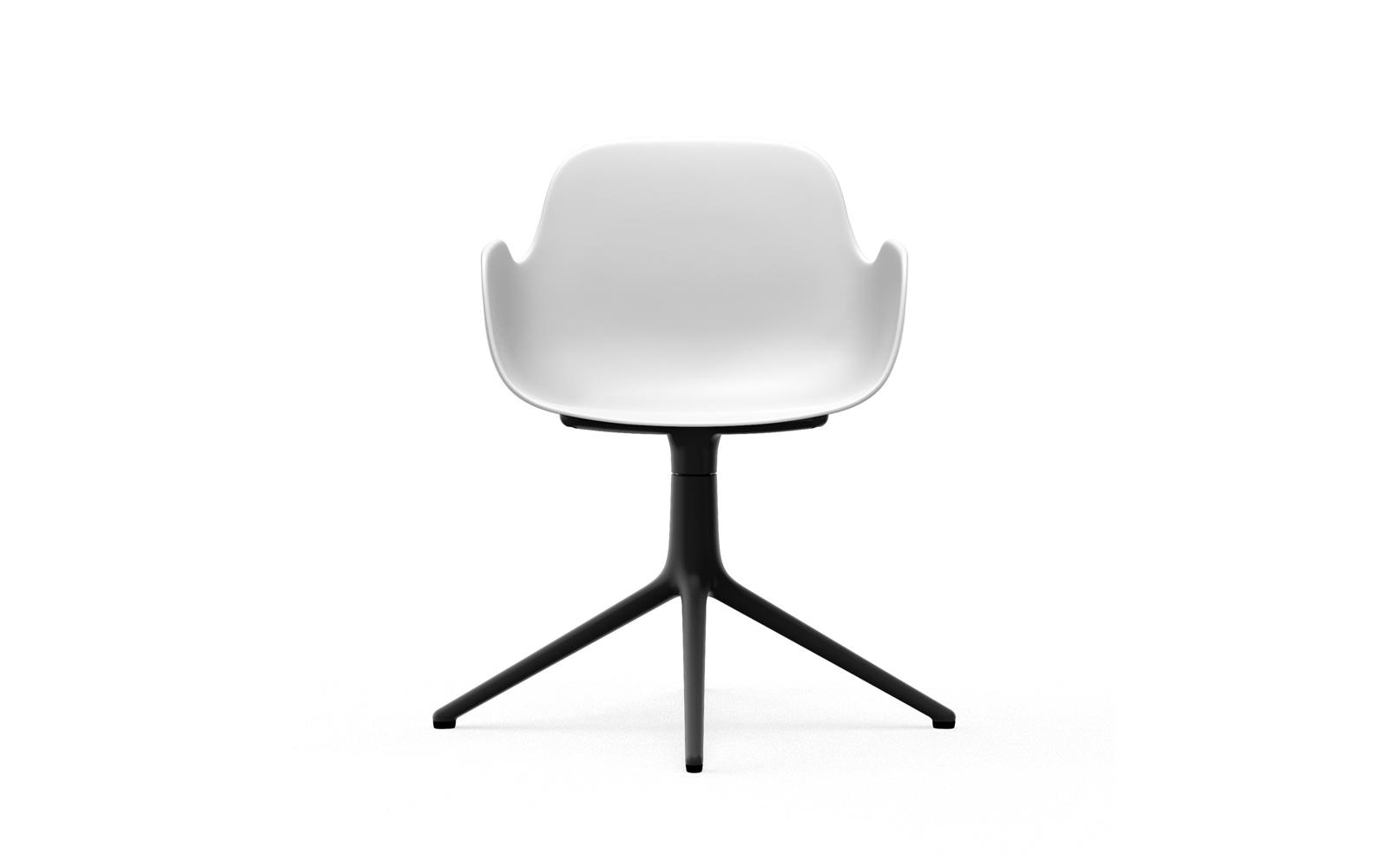 Form Armchair Swivel 4L Black Alu2