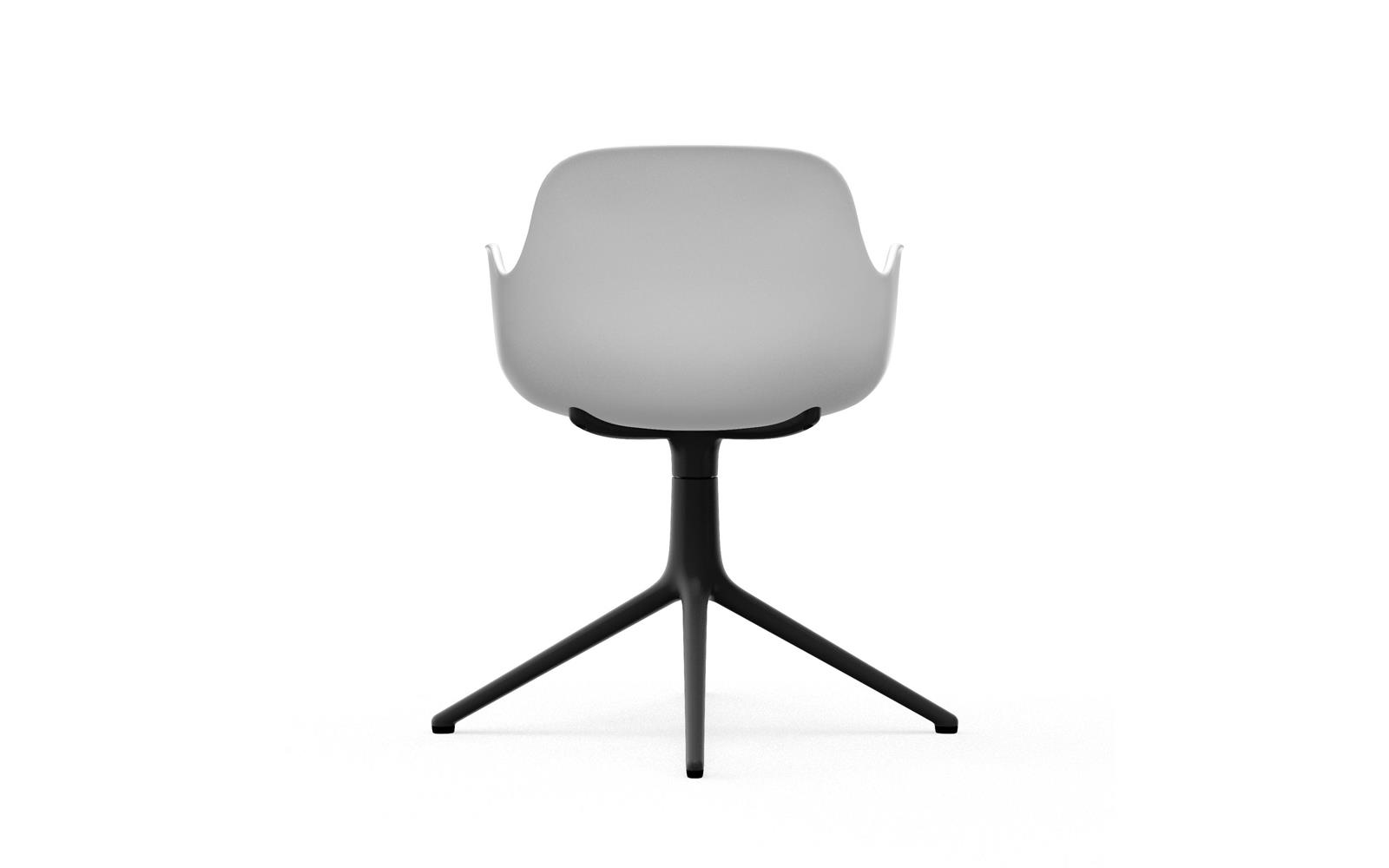 Form Armchair Swivel 4L Black Alu4