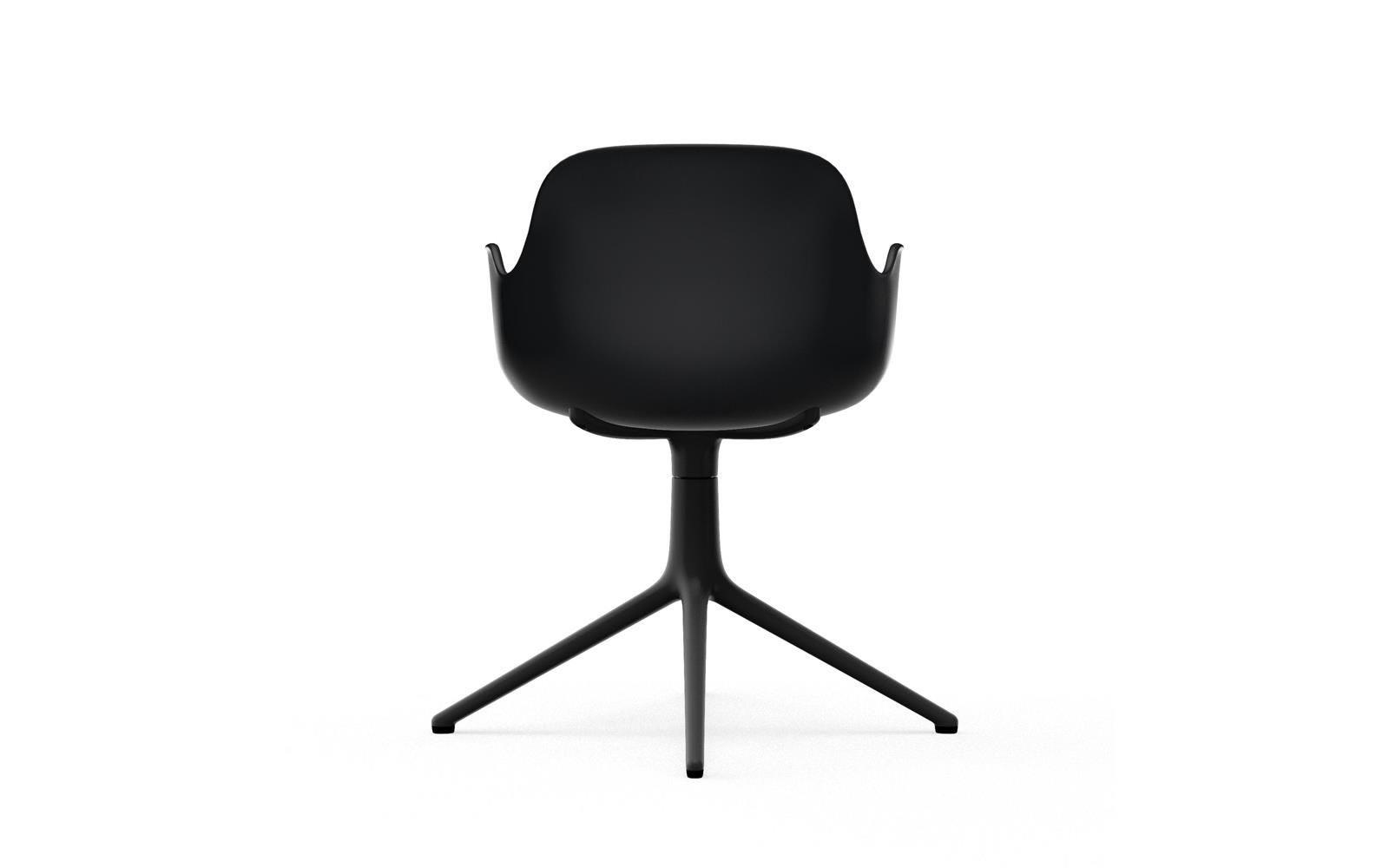 Form Armchair Swivel 4L Black Alu4