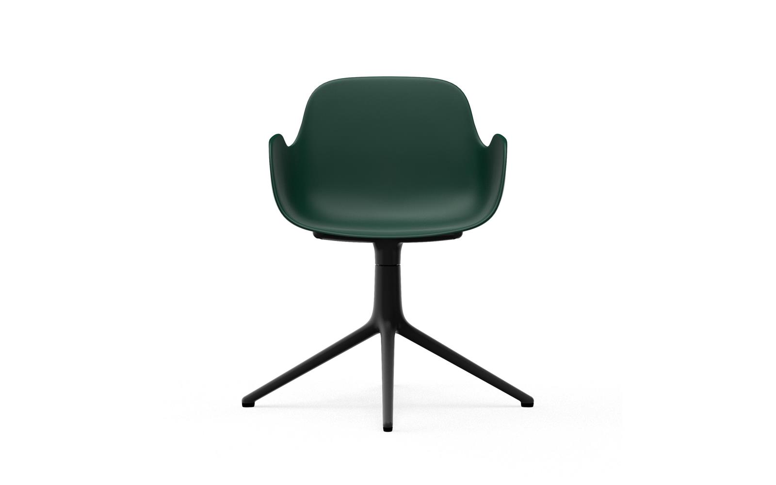 Form Armchair Swivel 4L Black Alu2
