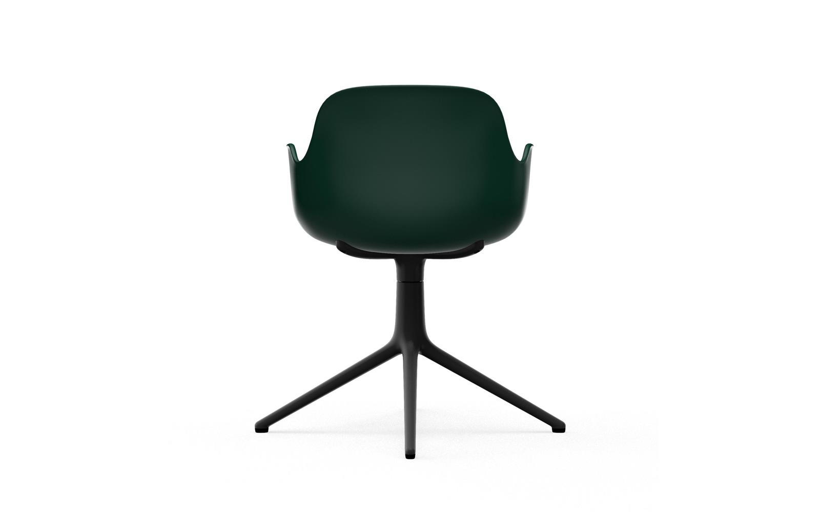 Form Armchair Swivel 4L Black Alu4