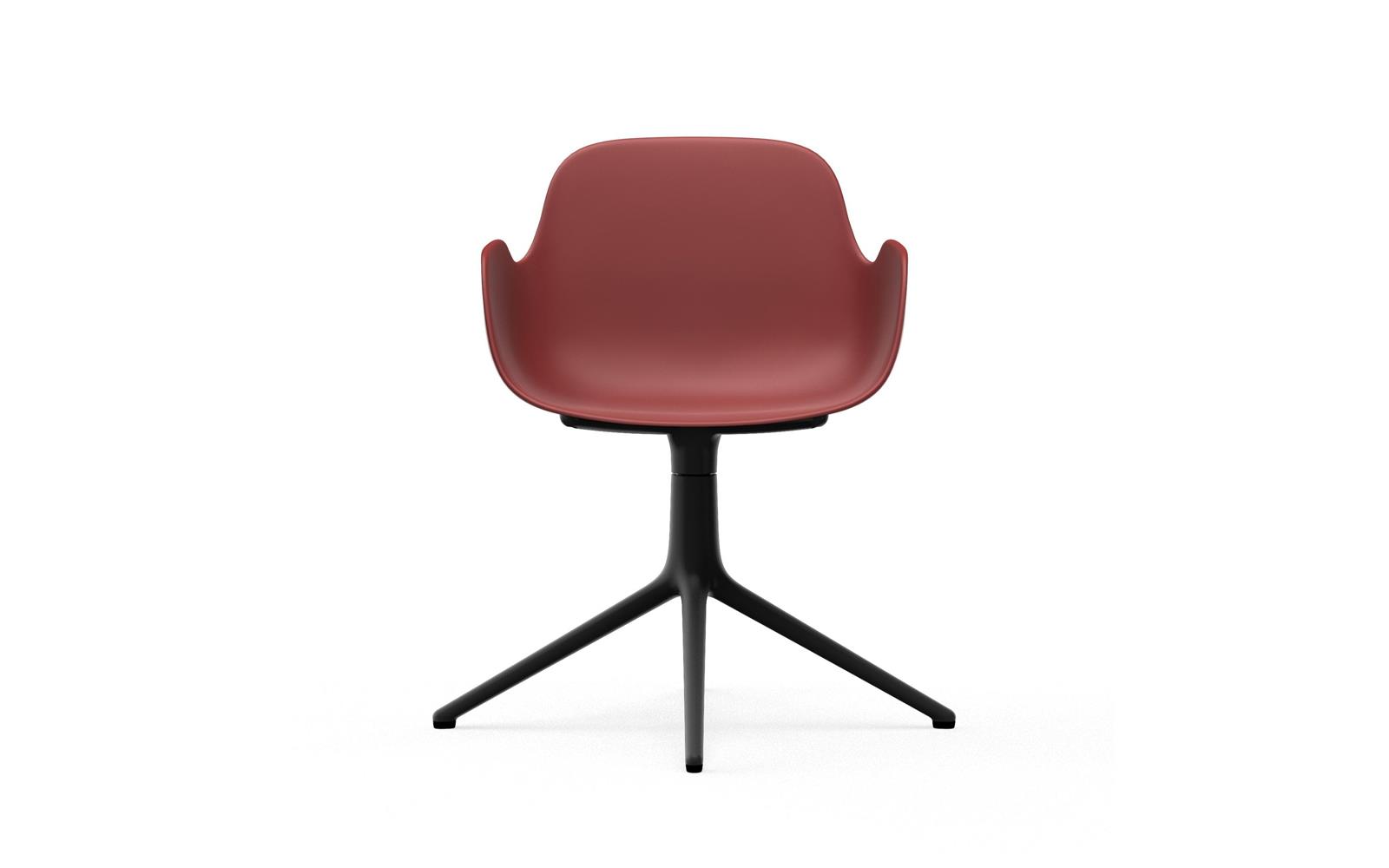 Form Armchair Swivel 4L Black Alu2