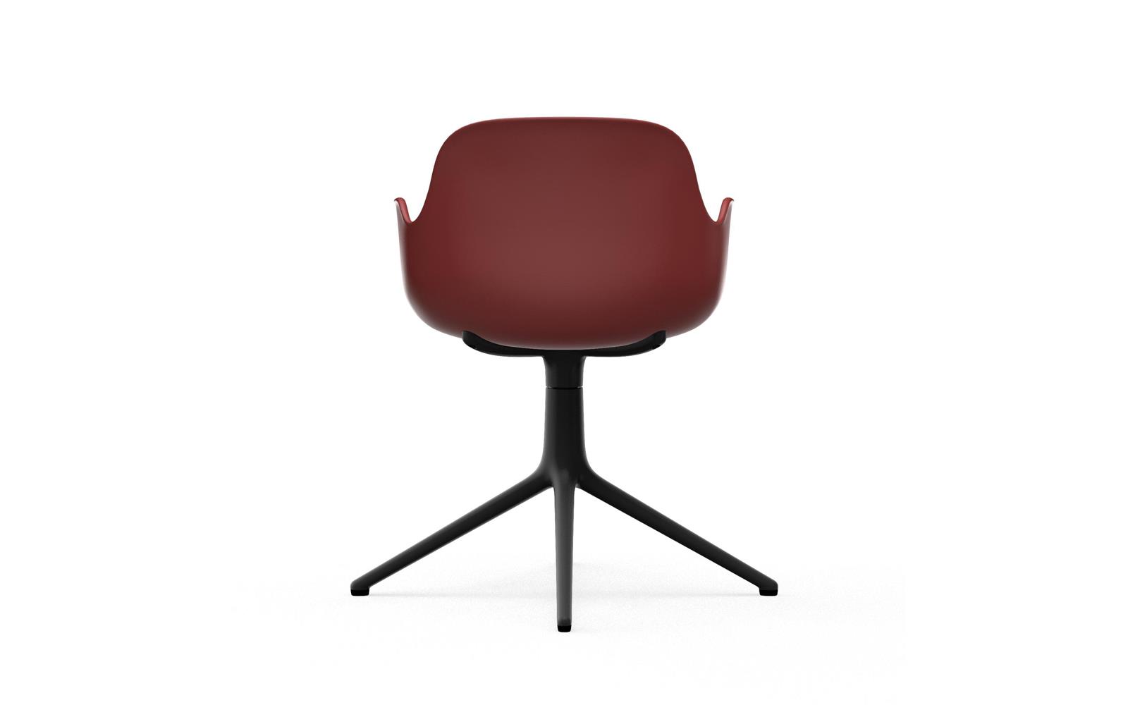 Form Armchair Swivel 4L Black Alu4