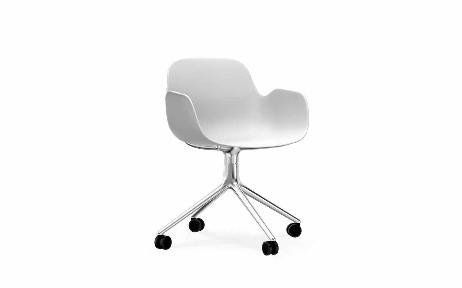 Form Armchair Swivel 4W Alu1