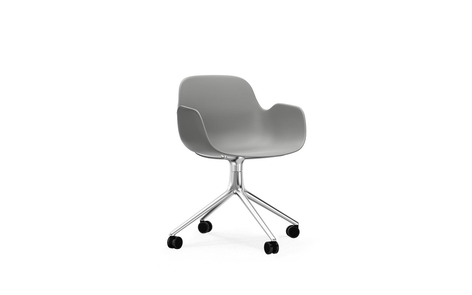 Form Armchair Swivel 4W Alu1