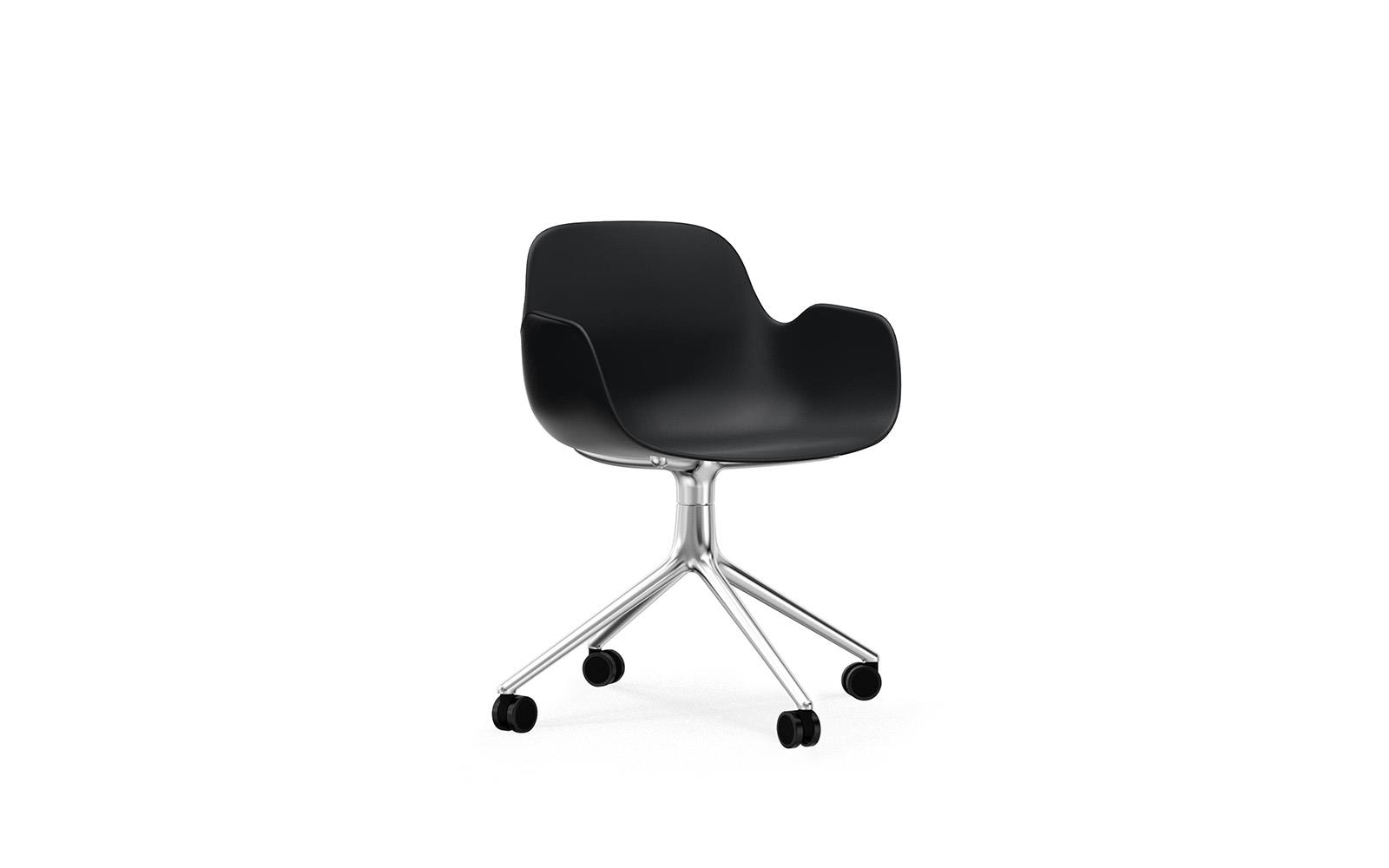Form Armchair Swivel 4W Alu1