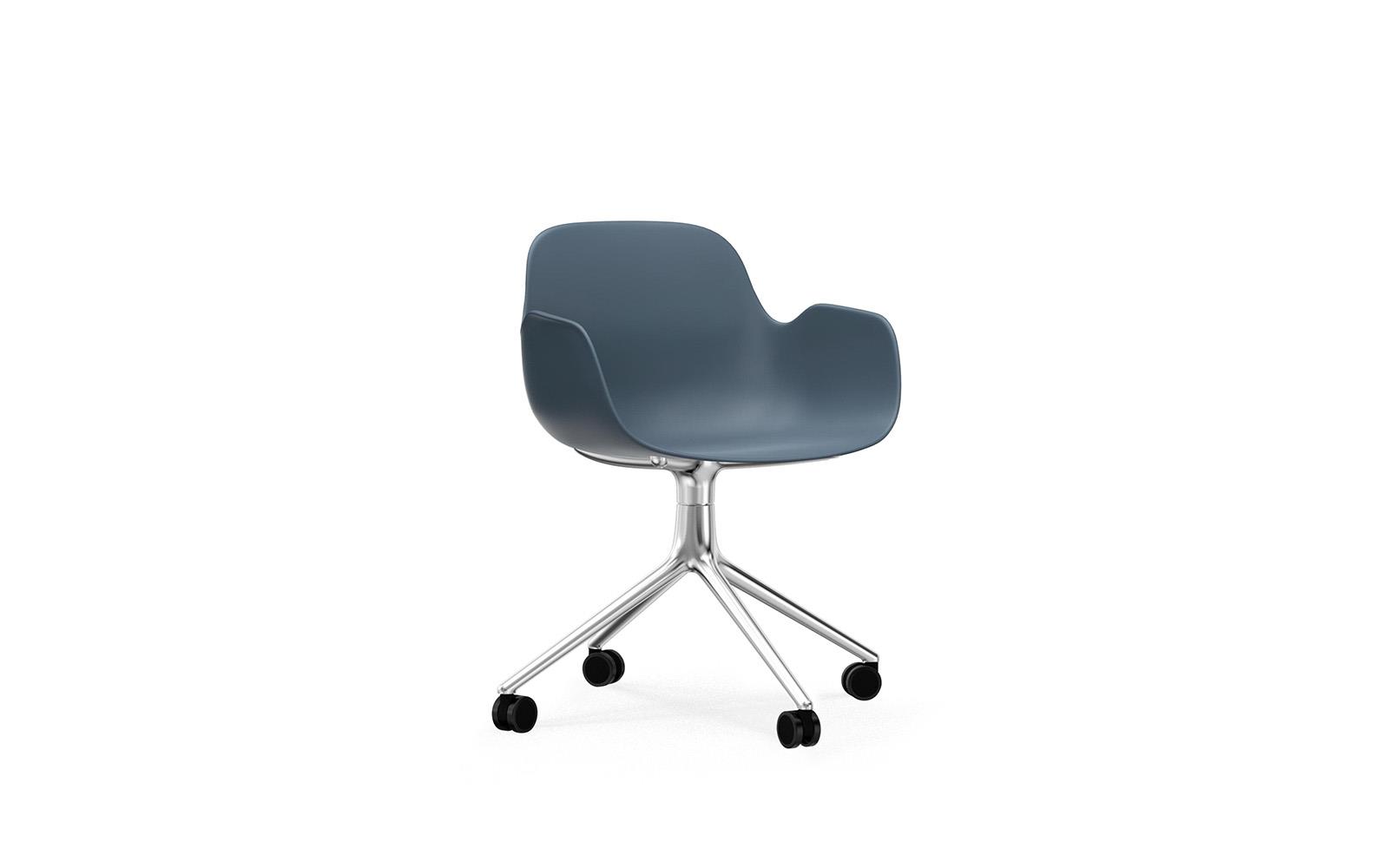 Form Armchair Swivel 4W Alu1