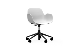 Form Armchair Swivel 5W Gaslift Black Alu1