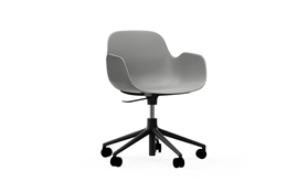 Form Armchair Swivel 5W Gaslift Black Alu1