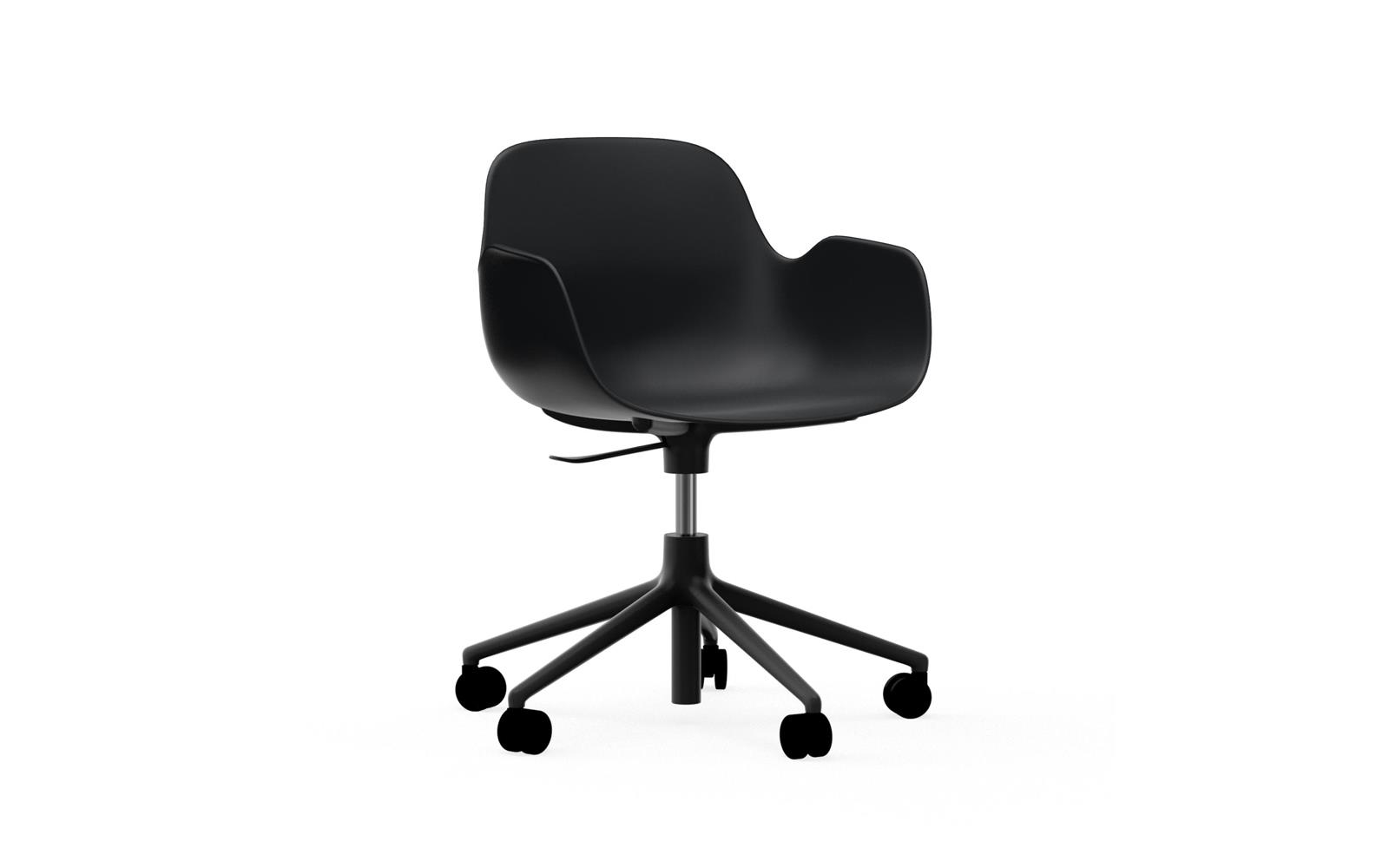 Form Armchair Swivel 5W Gaslift Black Alu1