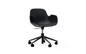 Form Armchair Swivel 5W Gaslift Black Alu1