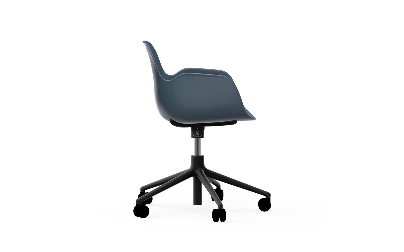 Form Armchair Swivel 5W Gaslift Black Alu3
