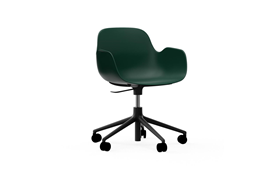 Form Armchair Swivel 5W Gaslift Black Alu1