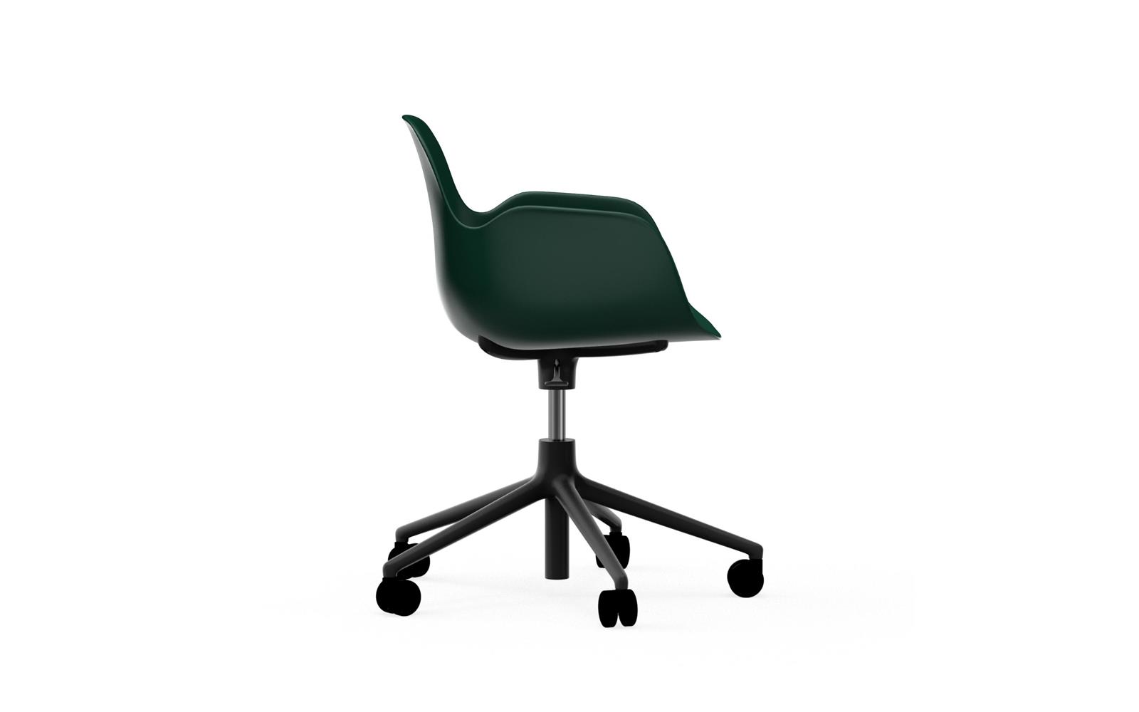 Form Armchair Swivel 5W Gaslift Black Alu3