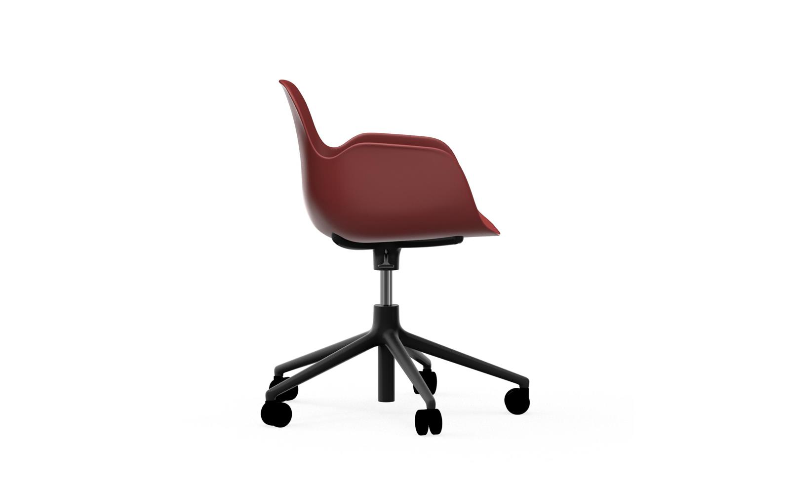 Form Armchair Swivel 5W Gaslift Black Alu3