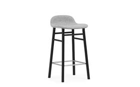 Form Barstool 65 cm Full Upholstery Black Oak1