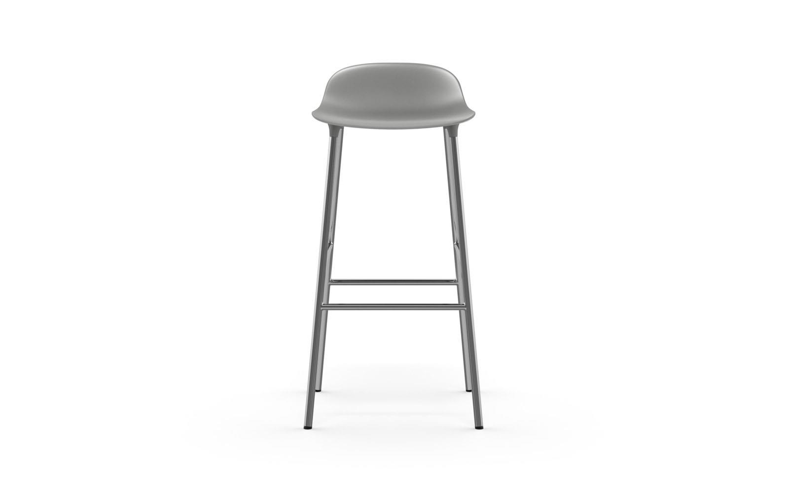 Molded Plastic S Chair With Chrome Legs, Molded Plastic Bar Stools