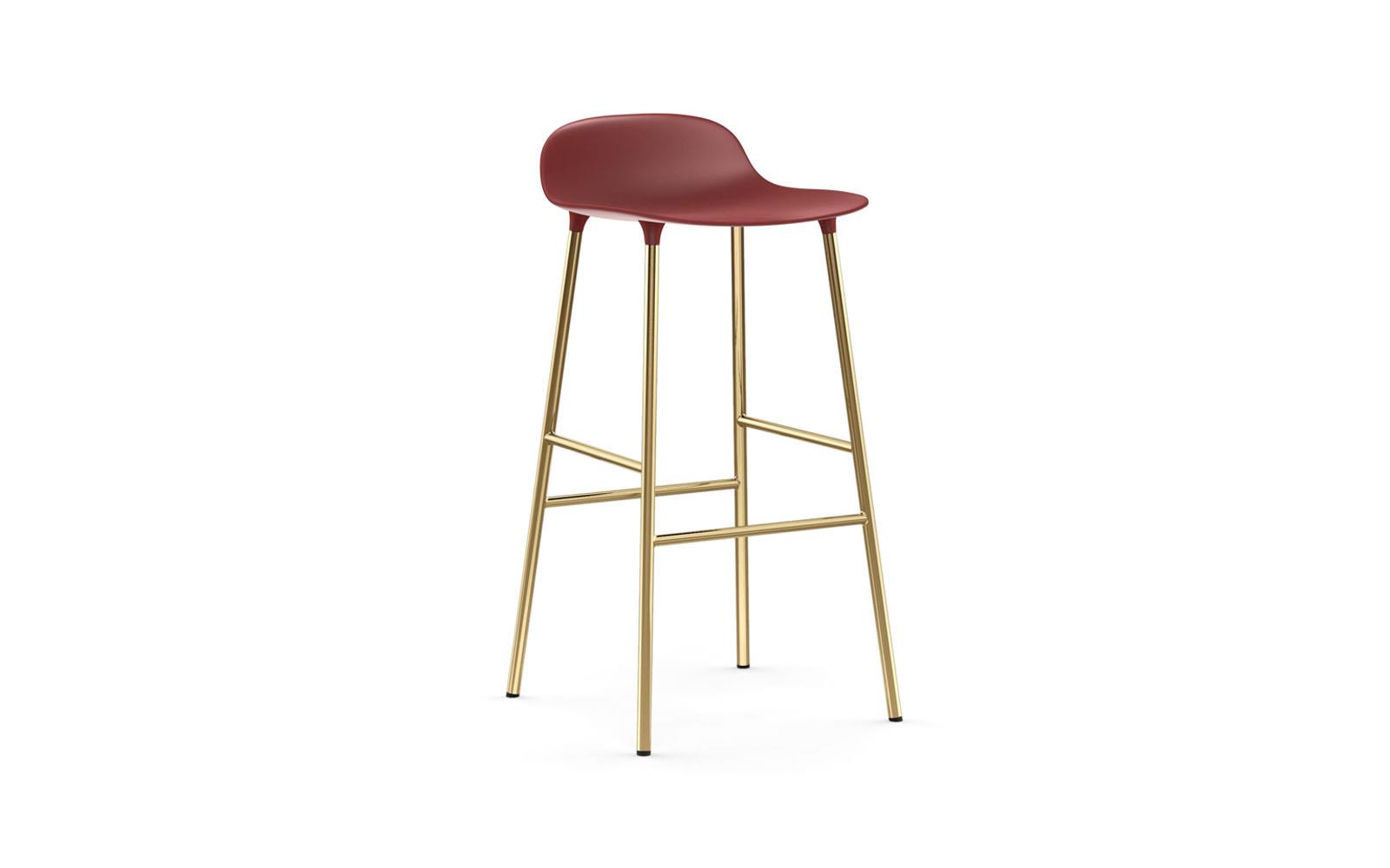 Form Barstool 75 cm Brass1