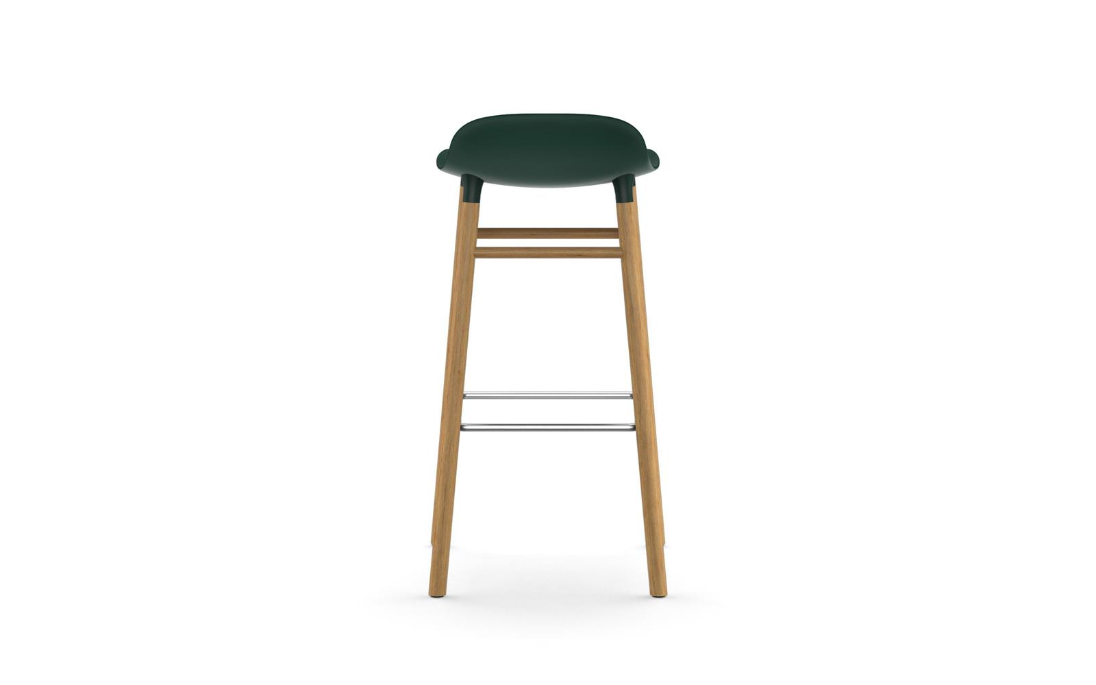 Molded Plastic S Chair With Oak Legs, Molded Plastic Bar Stools