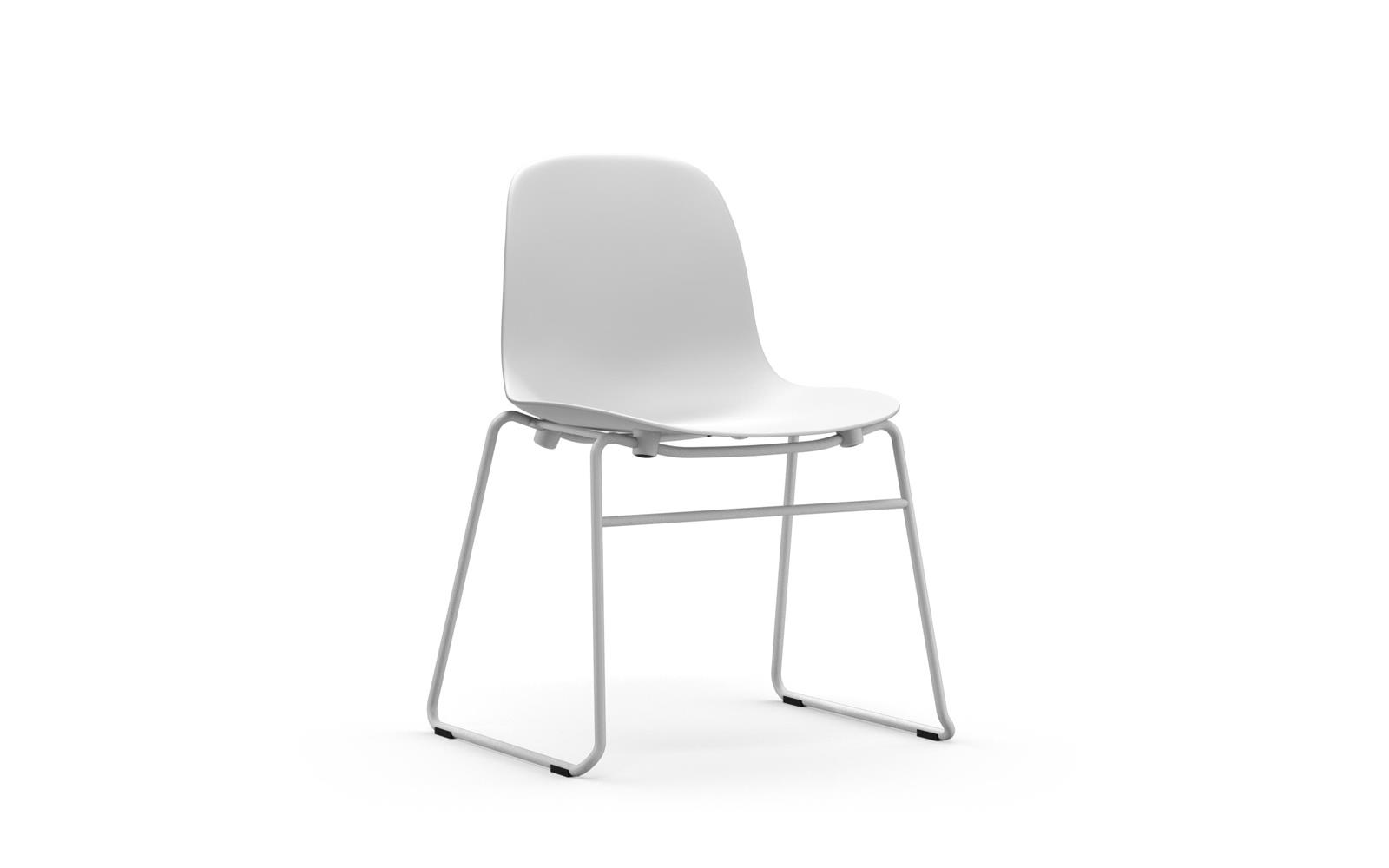 form chair stacking steel white
