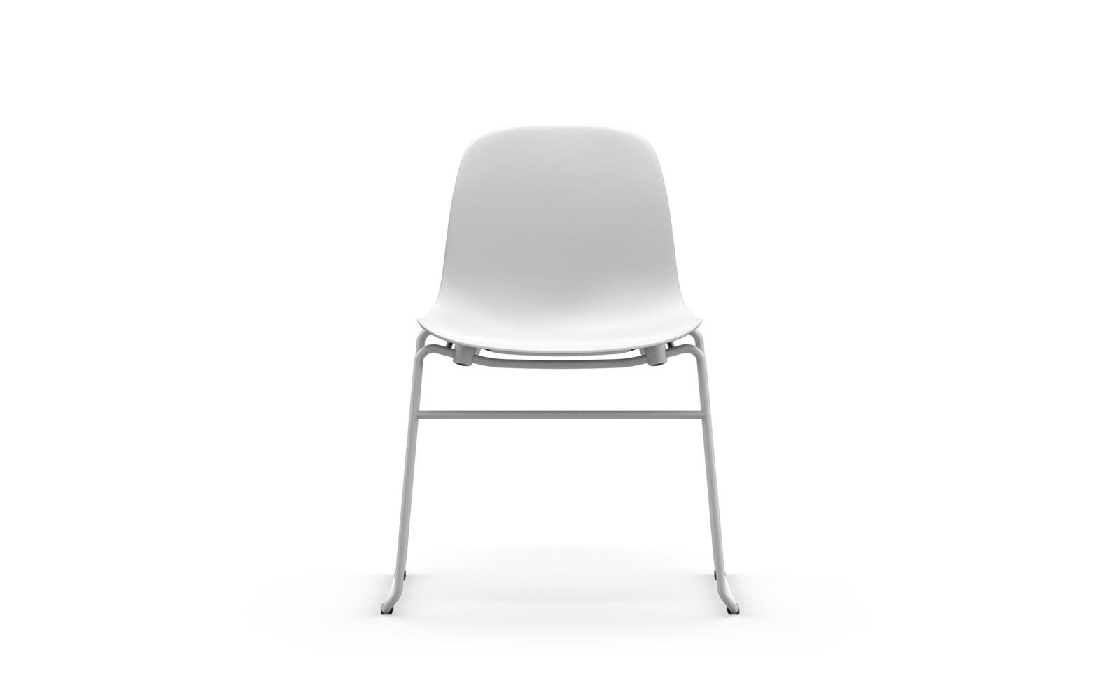 Form Stacking Chair In White Perfect For Small Spaces Form Chair Stacking Steel2