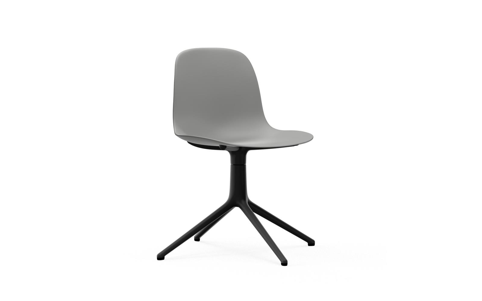 Form Chair Swivel 4L Black Alu1