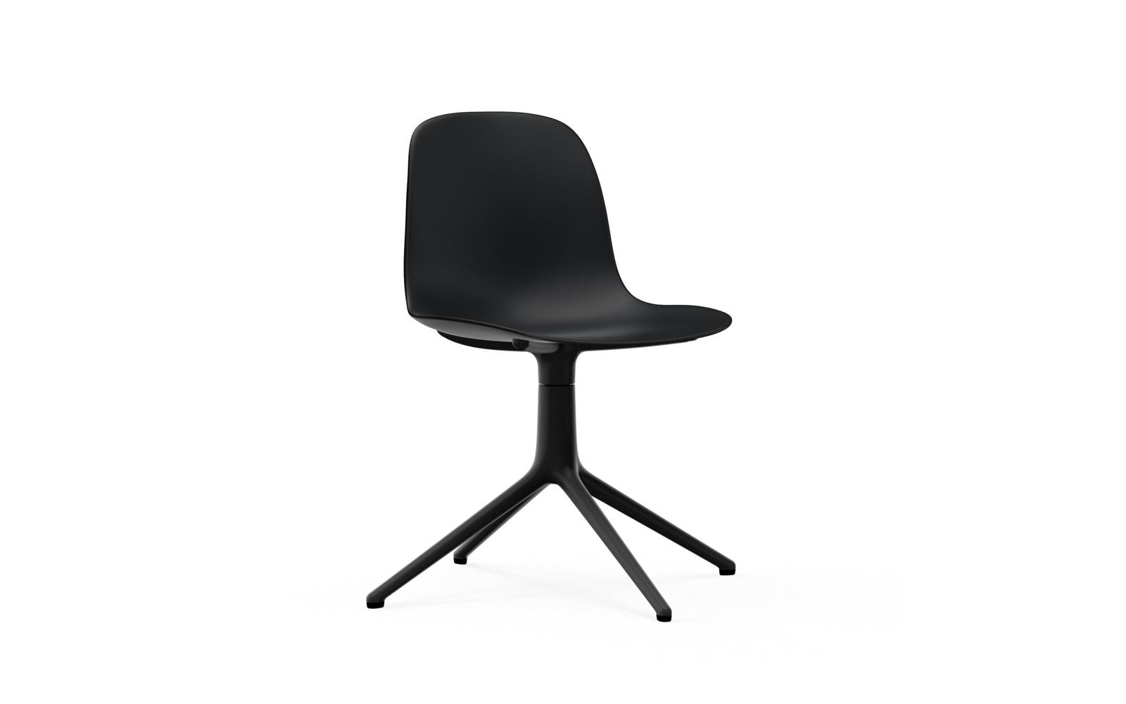 Form Chair Swivel 4L Black Alu1