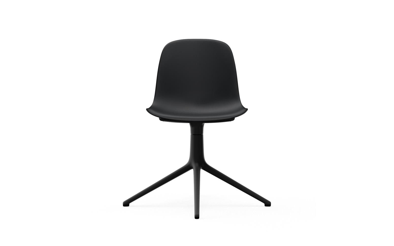 Form Chair Swivel 4L Black Alu2