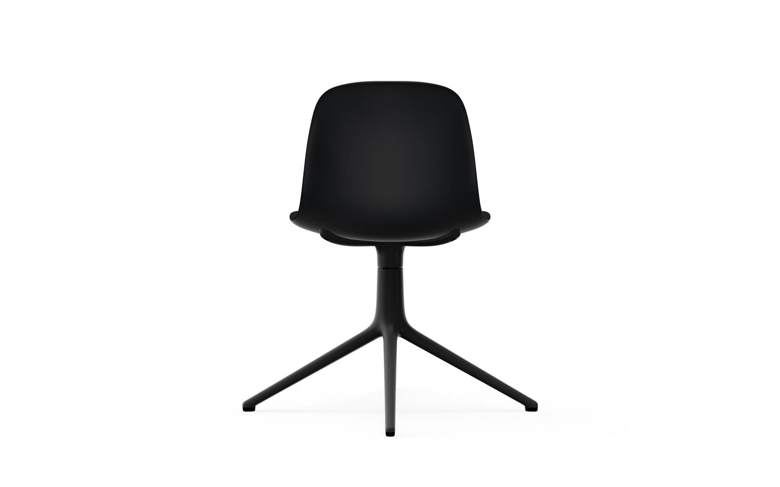 Form Chair Swivel 4L Black Alu4