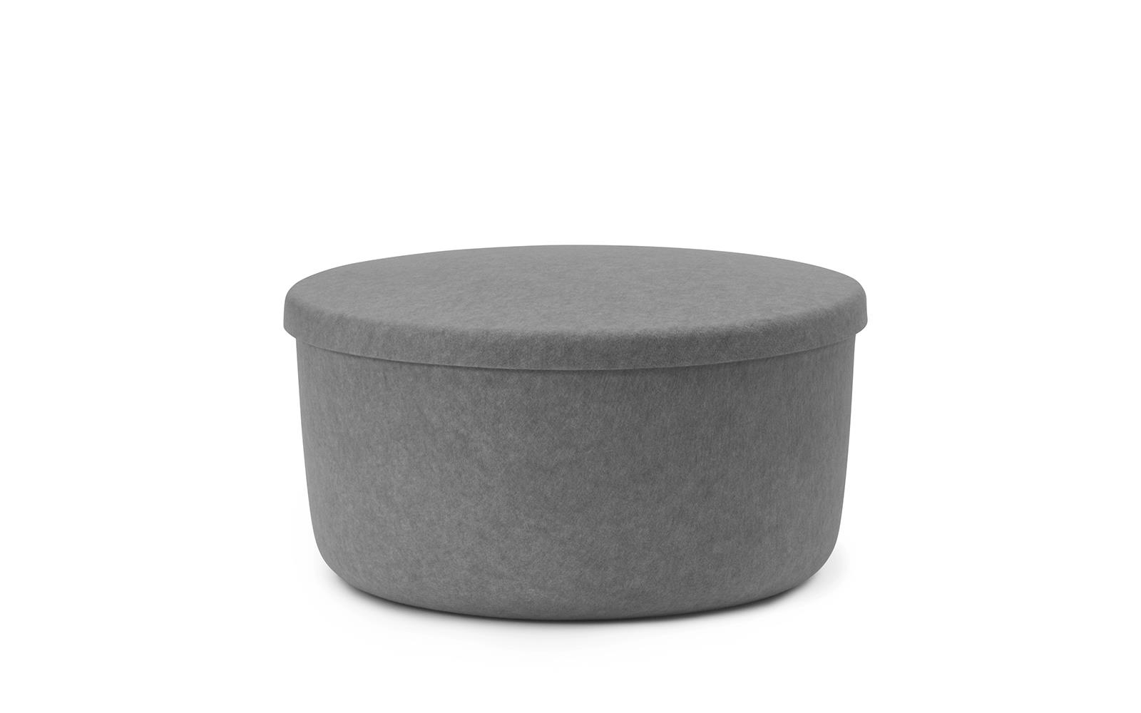 Hide Storage Pouf Large1