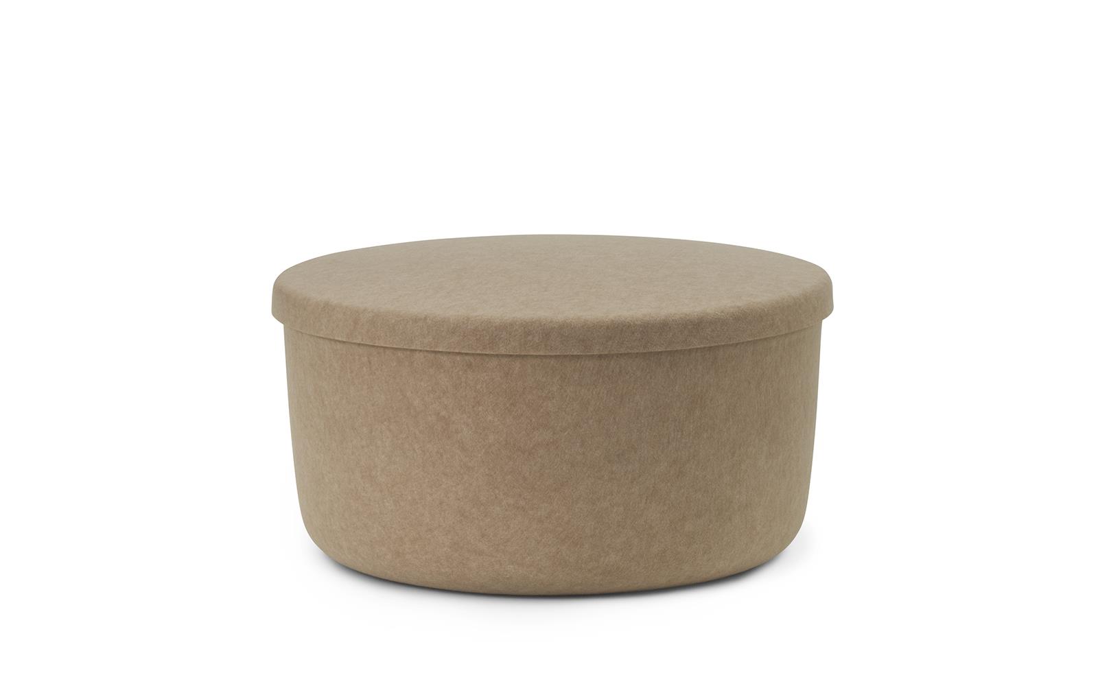 Hide Storage Pouf Large1